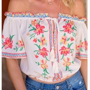 Flying Tomato Tops - "Flying Tomatoe"Lanie Off the Shoulder Top Flying Tomato Tops - "Flying Tomatoe"Lanie Off the Shoulder Top